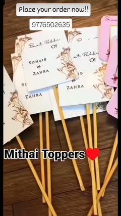 Mithai toppers printed Bait Pakki of Sohaib and Zahra